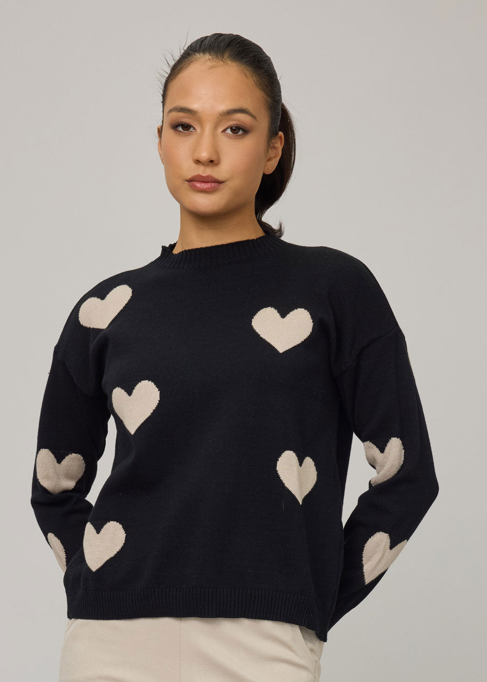 Pistache Heart Knit Sweater Style - M90576