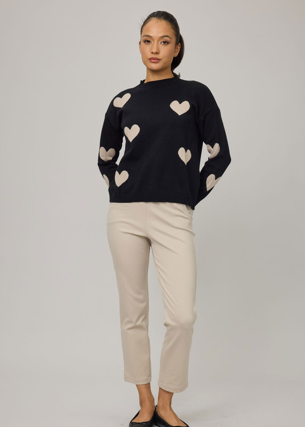 Pistache Heart Knit Sweater Style - M90576