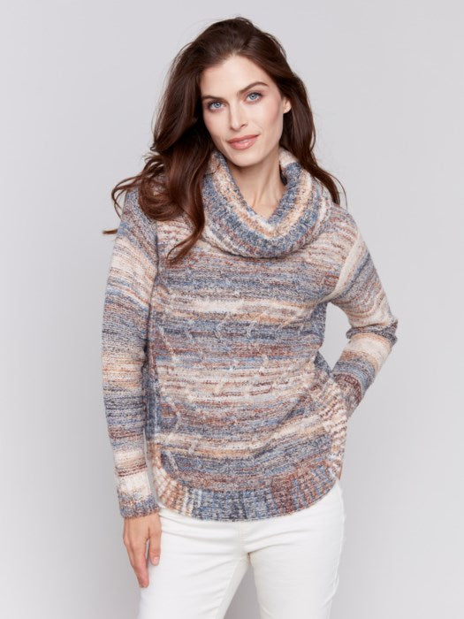 Charlie B Cowl Neck Sweater - Style C2316RR