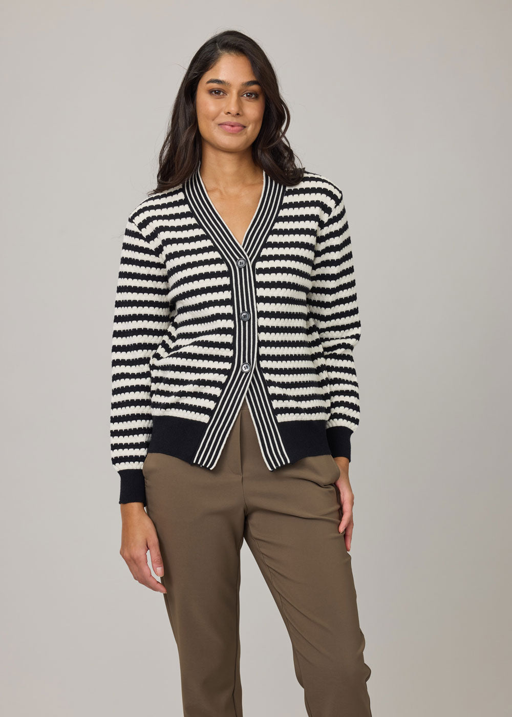 Pistache Wave Knitted Cardigan Style - F242198