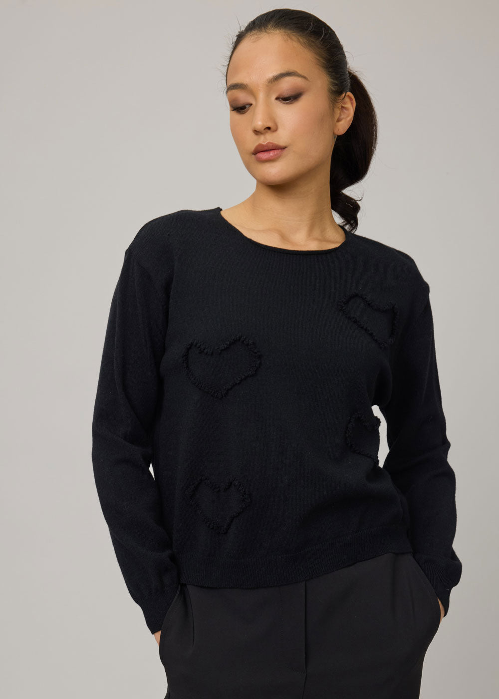 Pistache heart Fringe Sweater Style - M90562