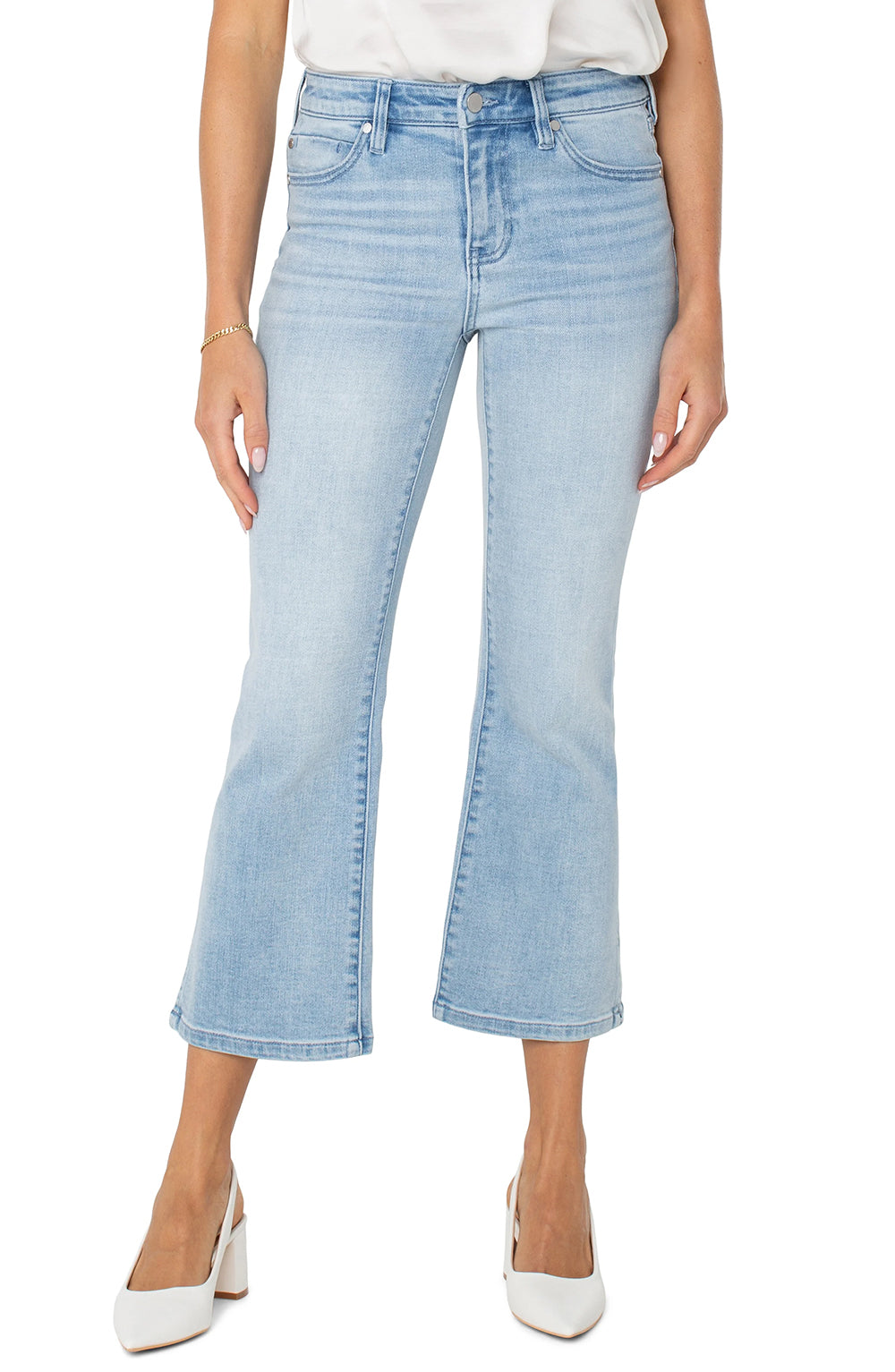 Liverpool Hannah Crop Flare W/Slit Hem Style - LM7987F88