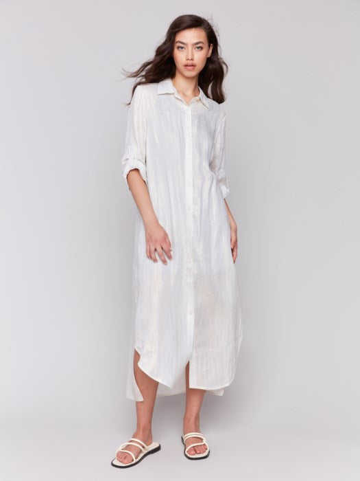 Charlie B cotton-linen tunic - Style C3106