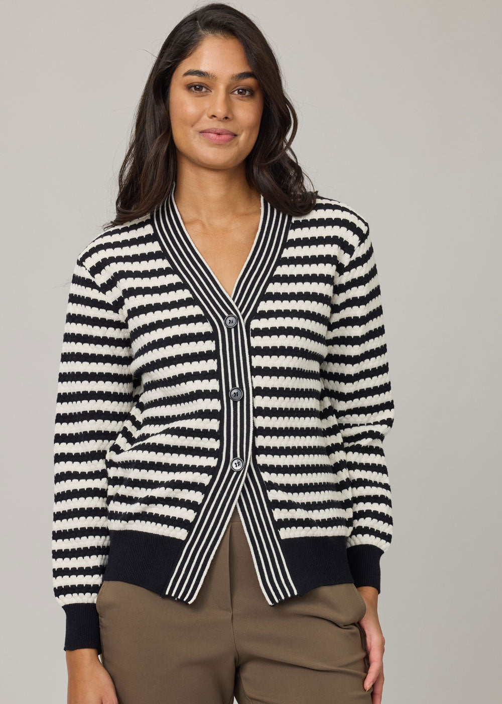 Pistache Wave Knitted Cardigan Style - F242198
