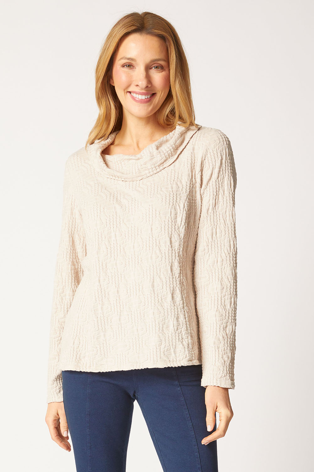 Habitat Cowl Long Sleeve Top Style- H20716