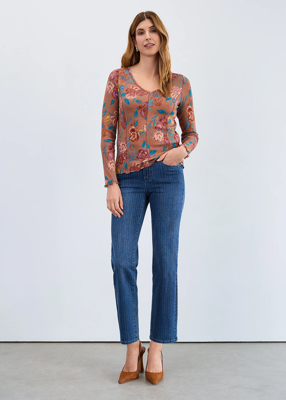 FDJ Olivia Pinstripe Ankle Jean Style - 2507779