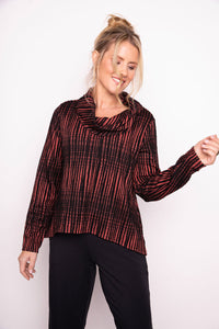 Liv Cowl Neck Long Sleeve Top - Style L347012