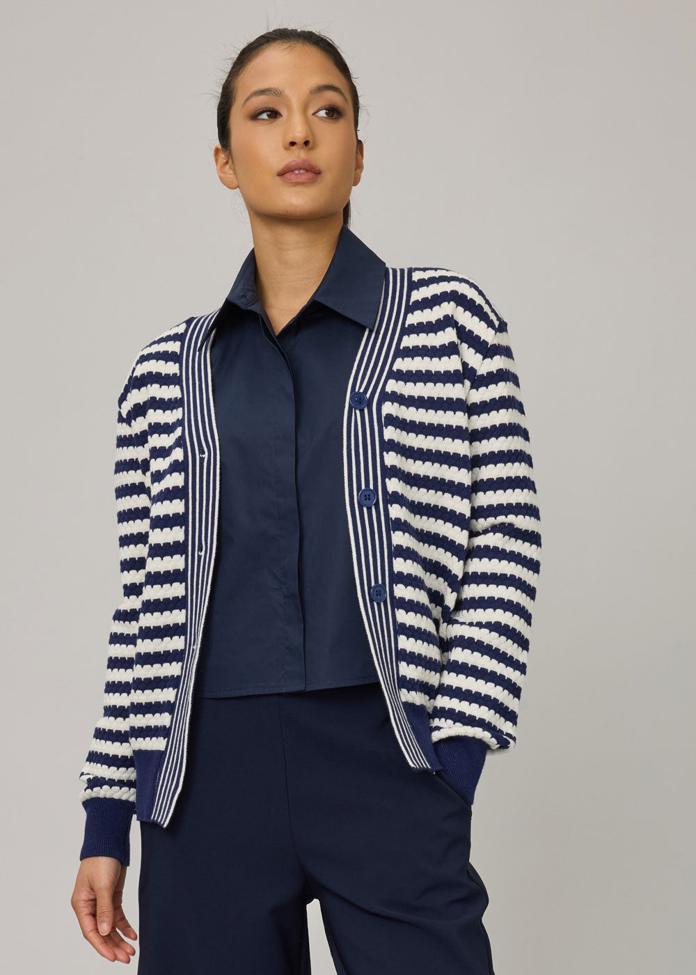 Pistache Wave Knitted Cardigan Style - F242198