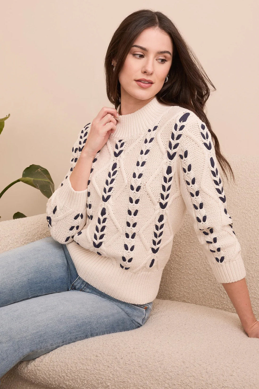 Tribal 3/4 Sleeve Top - Style 22950