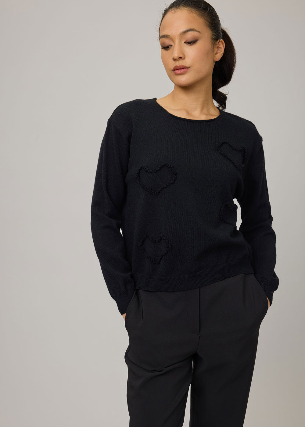 Pistache heart Fringe Sweater Style - M90562