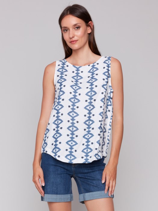 Charlie B Sleeveless Top  - Style C4588