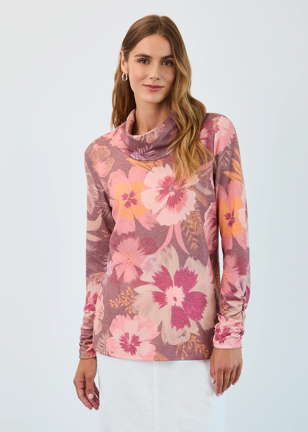 FDJ Long Sleeve Cowl Neck Top Style - 3866742