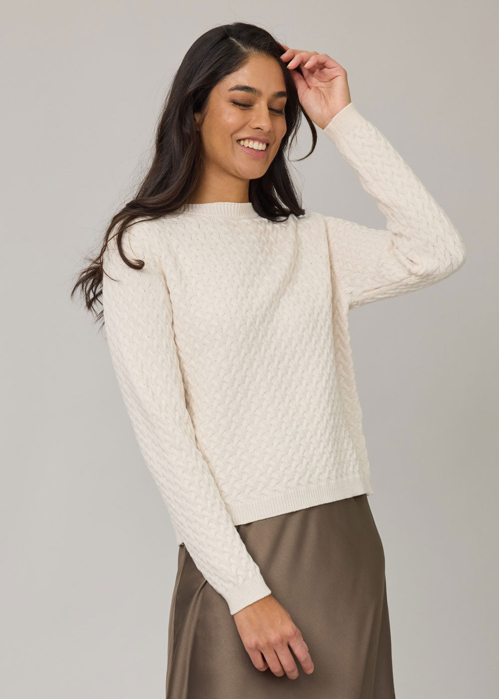 Pistache Braided Knit Sweater Style - Y9393