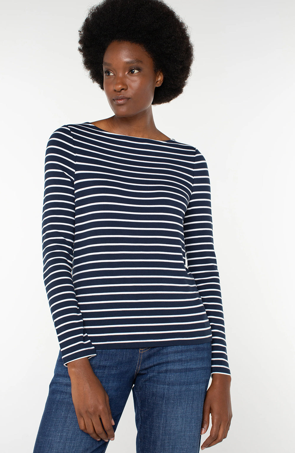 Liverpool Boatneck Knit Top Style - LM8E22KT60