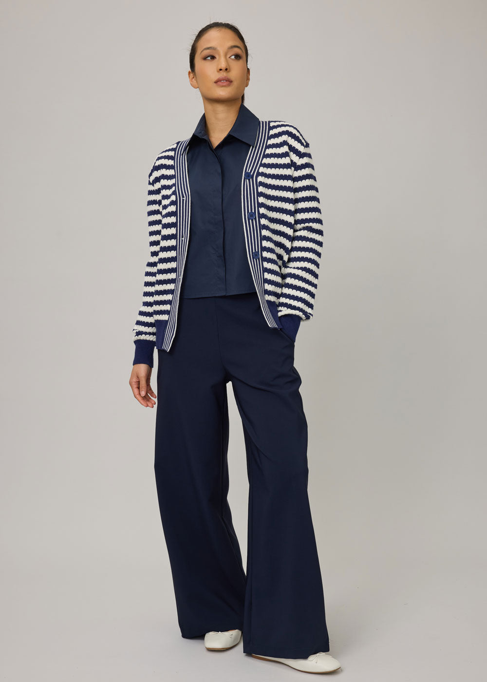 Pistache Wave Knitted Cardigan Style - F242198