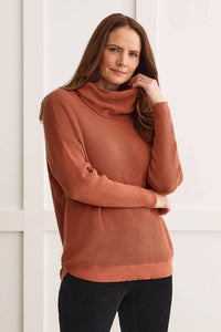 Tribal Cowl Neck Sweater - Style 15330