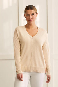 Tribal V Neck Sweater w/Zipper - Style 14950