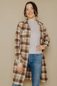 Orb Mercer-Plaid Shacket - Style 231351