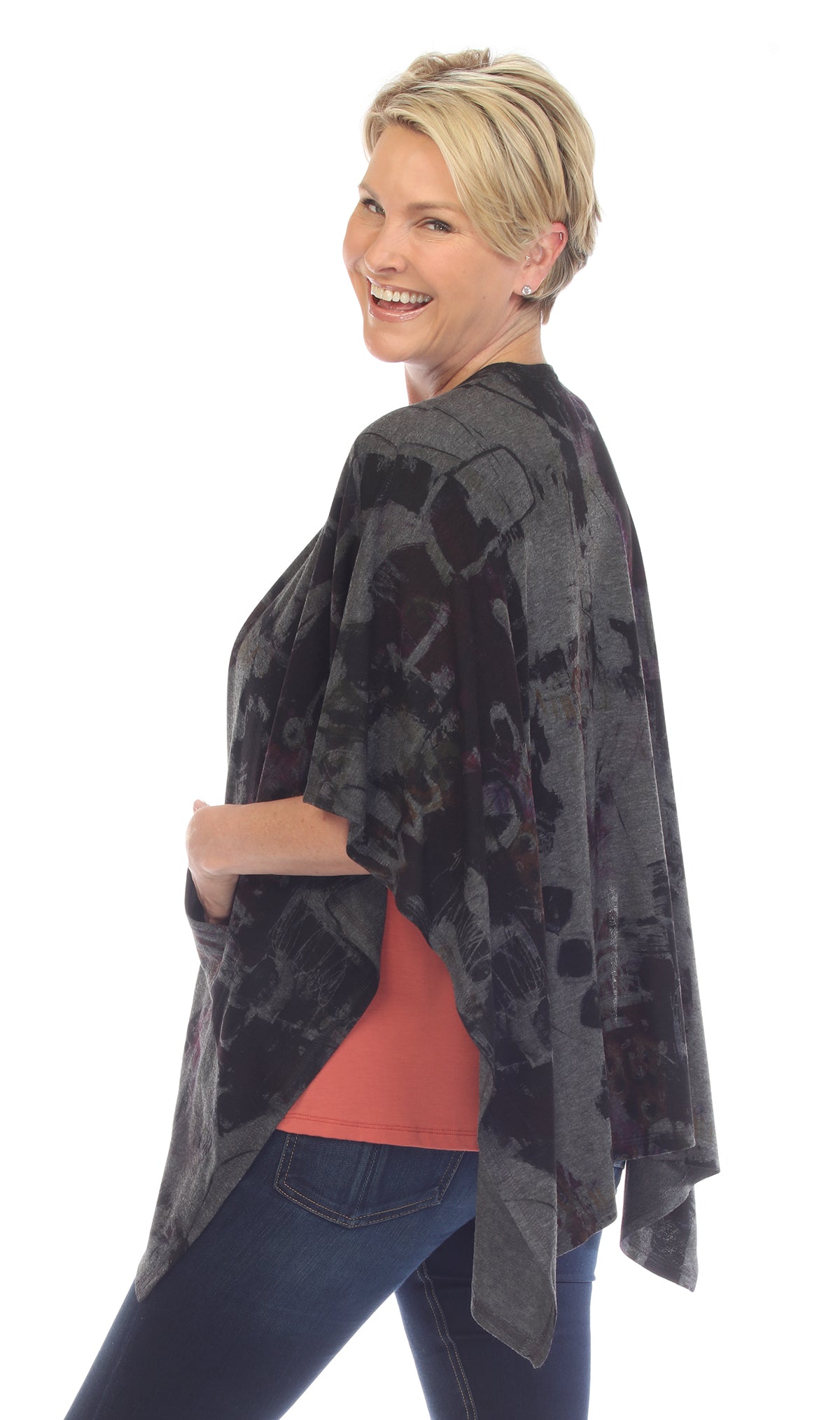 Inoah Dark Card Shawl - Style C2837CH