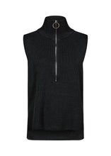 Load image into Gallery viewer, Soya Concept Zip Sleeveless Sweater - Style 33154
