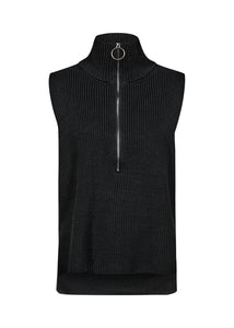 Soya Concept Zip Sleeveless Sweater - Style 33154