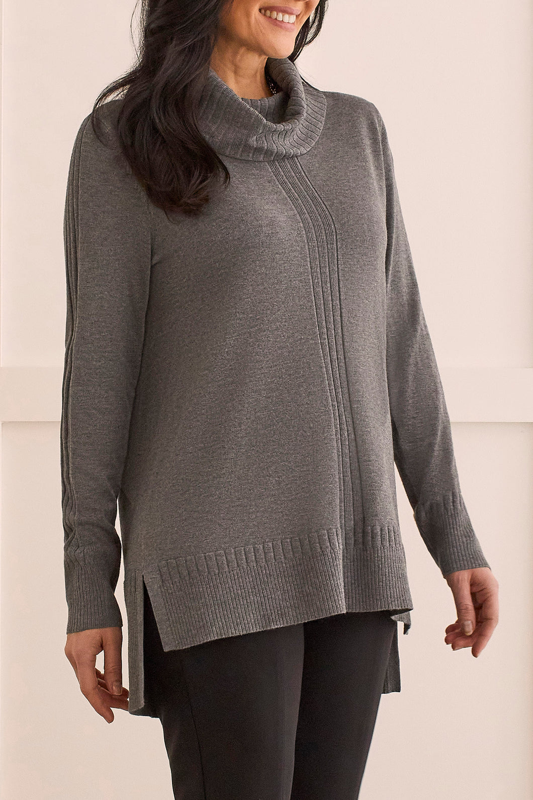 Tribal Cowl Neck Sweater - Style 14720