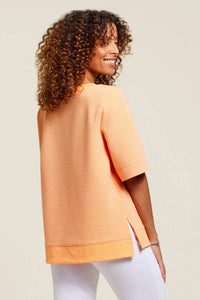 Tribal Boat Neck Elbow Sleeve Top - Style 76810