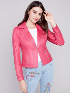 Charlie B Faux Leather Jacket - Style C6231X