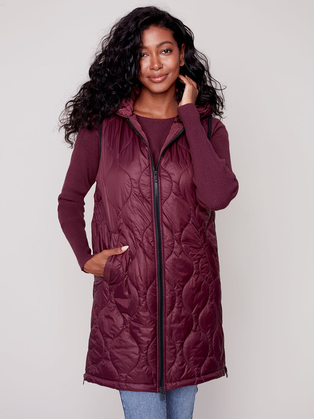 Charlie B Quilted Puffer Vest - Style C6268
