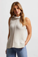 Load image into Gallery viewer, Tribal Sleeveless Turtle Neck Sweater - Style 78640
