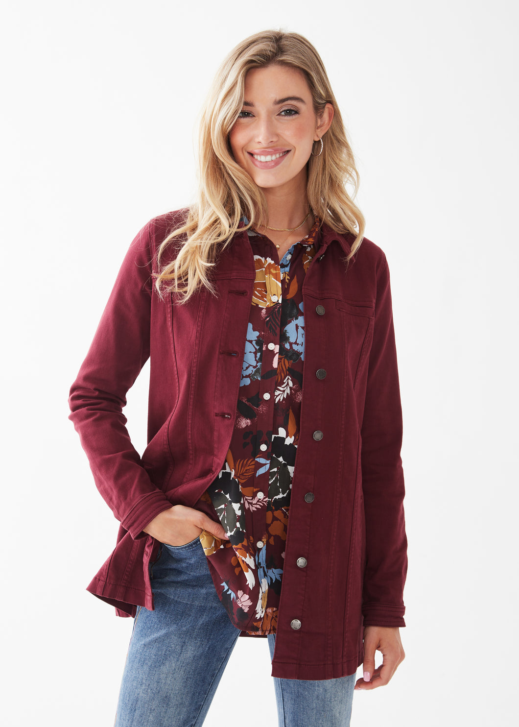 FDJ Long Denim Jacket - Style 1825511