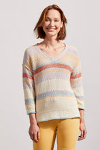 Load image into Gallery viewer, Tribal 3/4 Sleeve V-Neck Sweater - Style 76660
