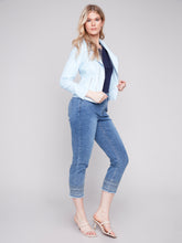 Load image into Gallery viewer, Charlie B Embroidered Hem Denim Pant - Style C5345RR
