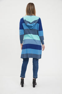 FDJ Striped Hooded Cardigan - Style 1665314