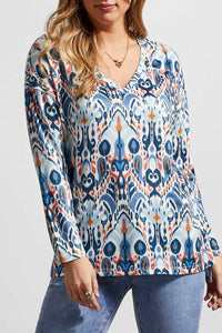 Tribal Long Sleeve Tunic Top - Style 79790