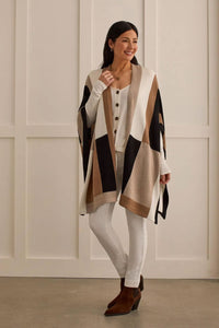 Tribal Poncho Cape Sweater - Style 16040