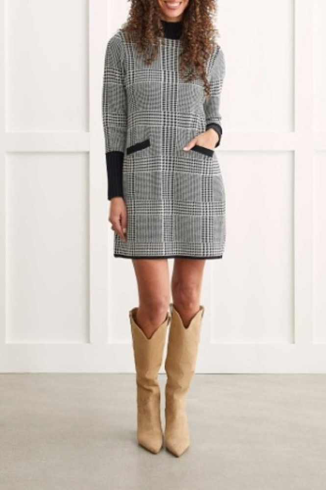 Tribal Mock Neck Sweater Dress - Style 75330