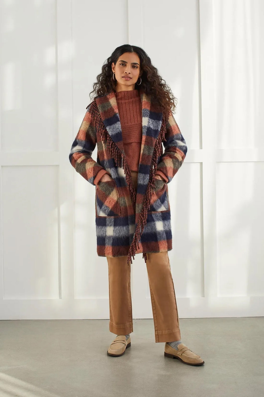 Tribal Plaid Coat - Style 10930
